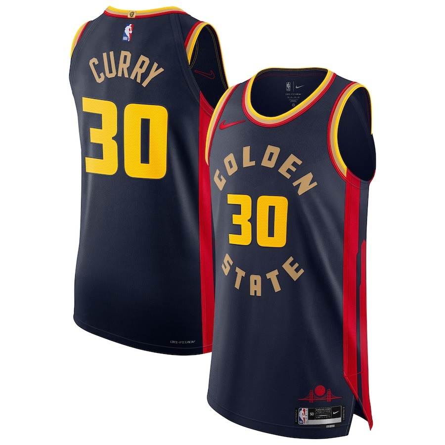 Men's Golden State Warriors Stephen Curry Nike Navy 2024/25 Authentic Player Jersey - City Edition - Jersey