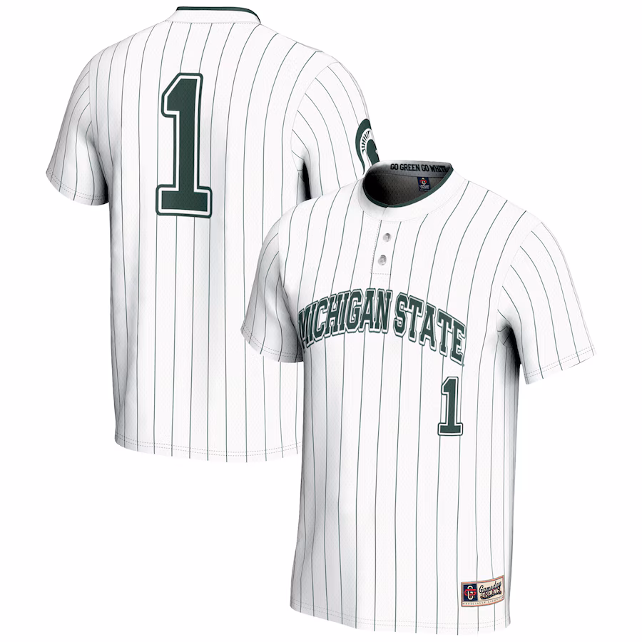 #1 Michigan State Spartans GameDay Greats Lightweight Softball Jersey - White - Jersey