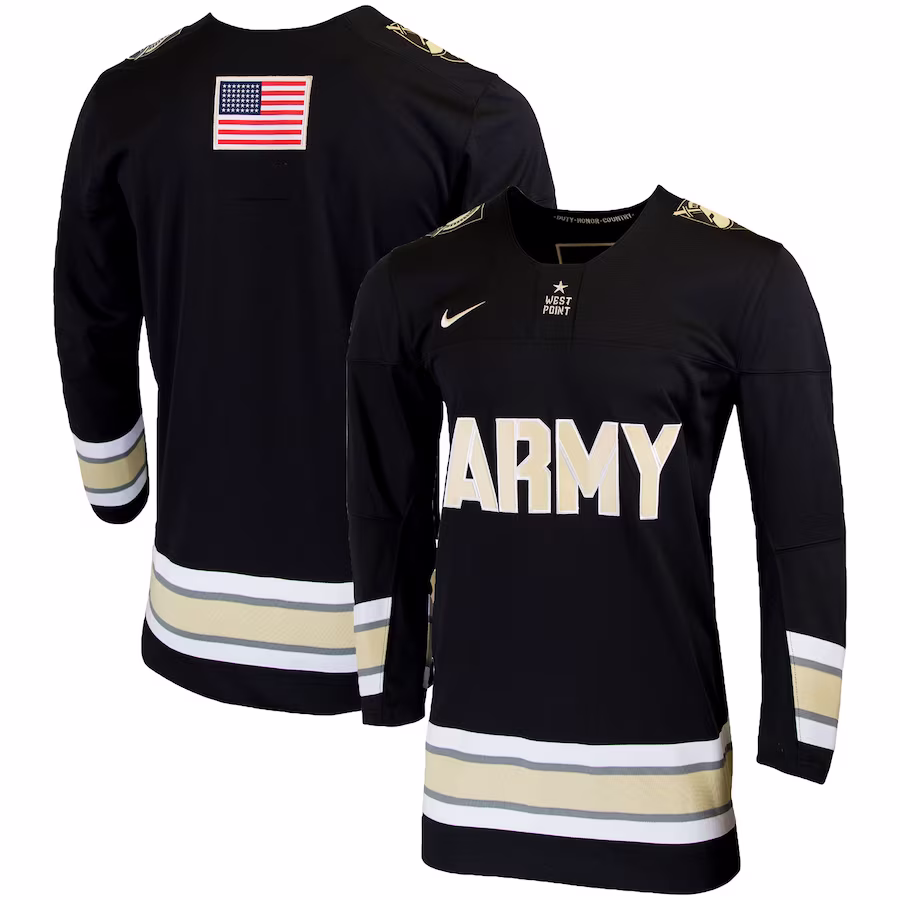 Army Black Knights Nike Replica College Hockey Jersey - Black - Jersey