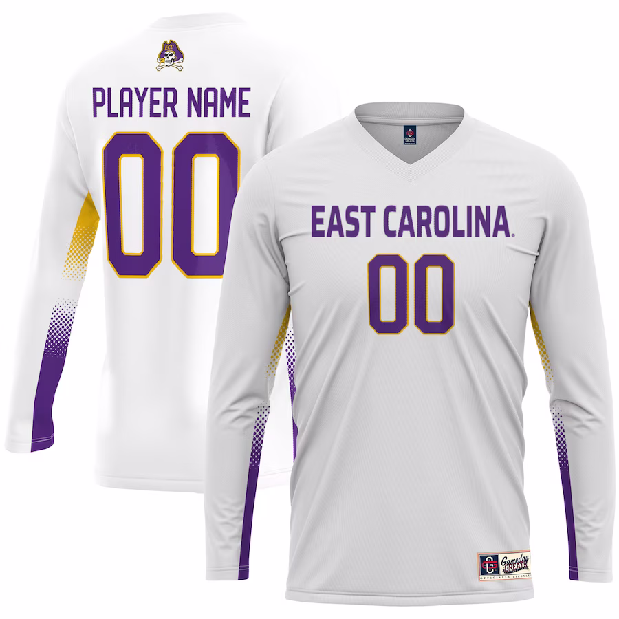ECU Pirates GameDay Greats Youth NIL Lightweight Volleyball Jersey - White - Jersey