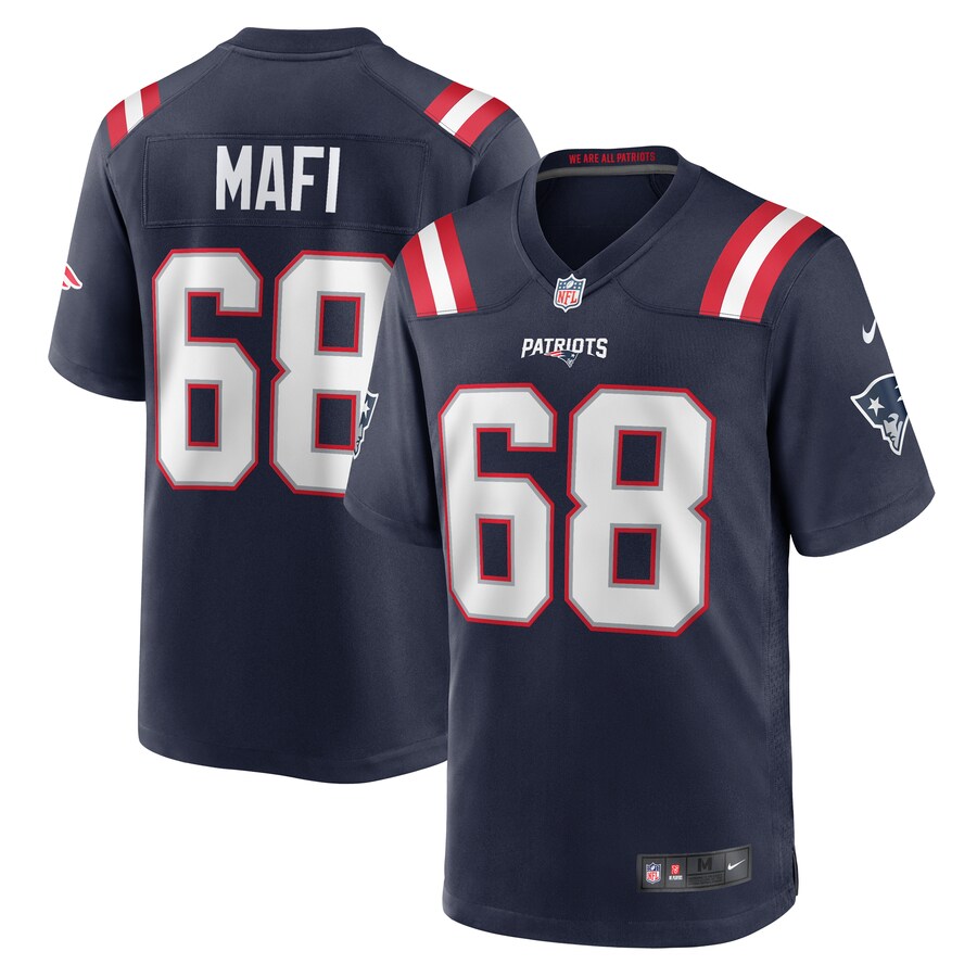 Men's New England Patriots Atonio Mafi Nike  Navy Team Game Jersey - Jersey