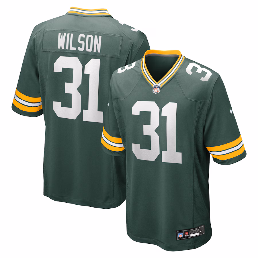 Men's Green Bay Packers Emanuel Wilson Nike Green Game Jersey - Jersey