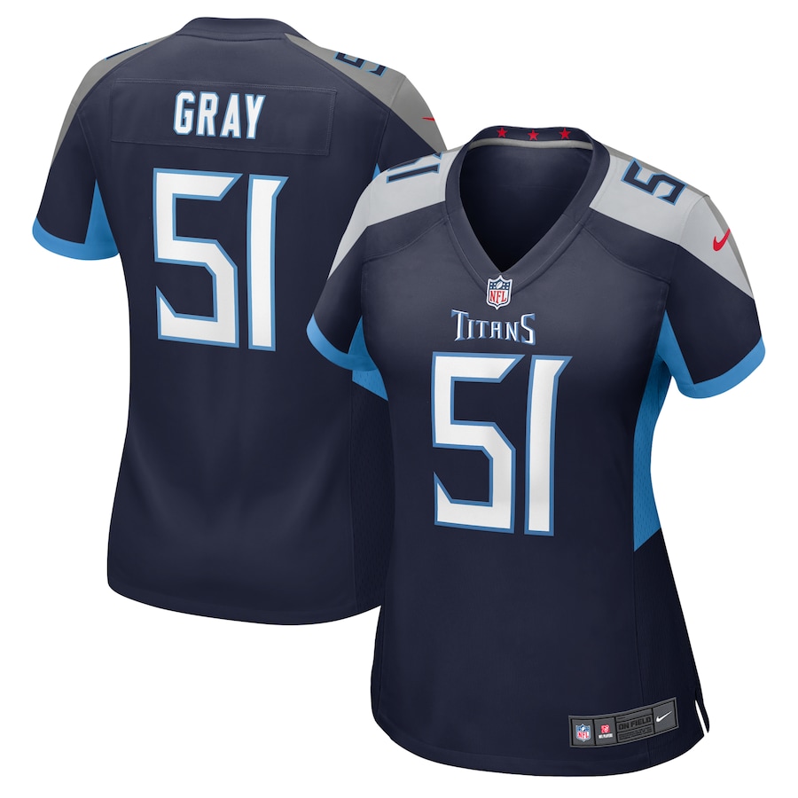 Women's Tennessee Titans Cedric Gray Nike Navy Game Jersey - Jersey