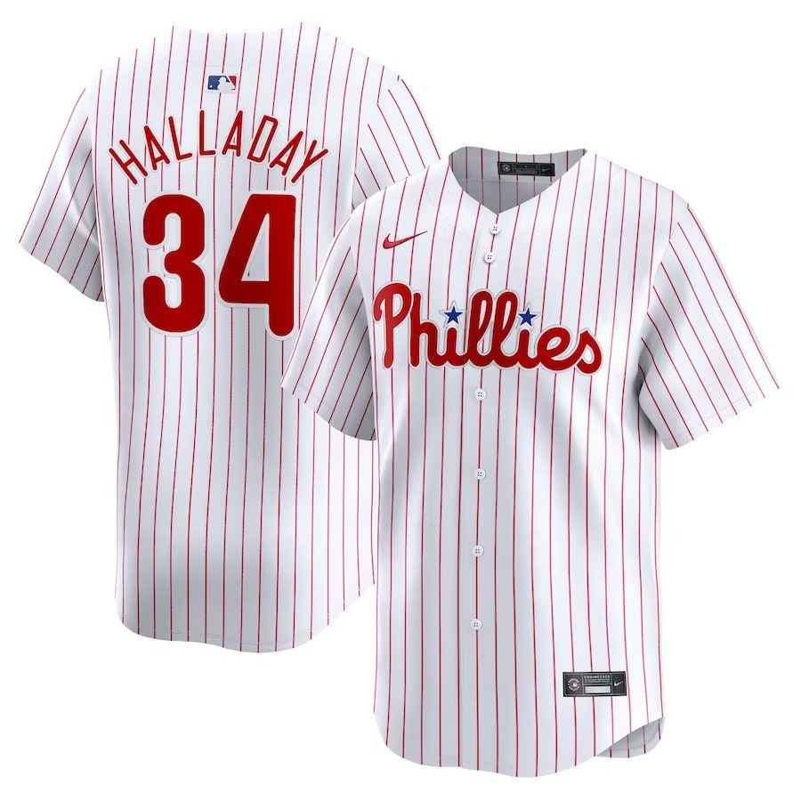 Men's Philadelphia Phillies Roy Halladay Nike White Home Limited Player Jersey - Jersey