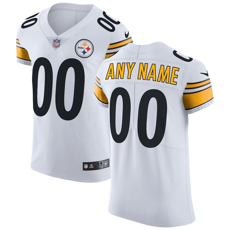 Men's Pittsburgh Steelers Nike White Vapor Untouchable Custom Elite Jersey - Jersey