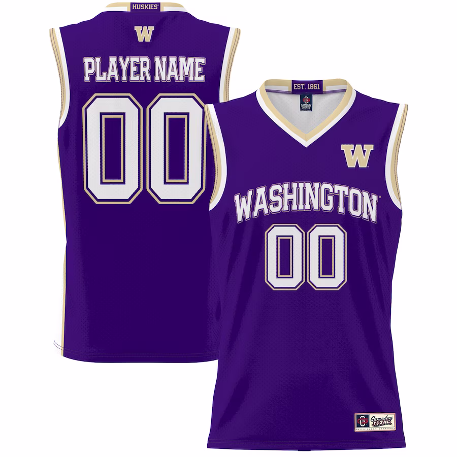 Washington Huskies GameDay Greats Youth NIL Pick-A-Player Lightweight Basketball Jersey - Purple - Jersey