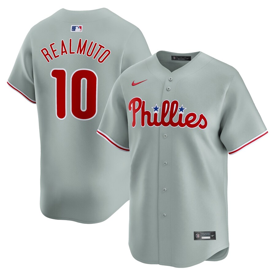 Men's Philadelphia Phillies J.T. Realmuto Nike Gray Away Limited Player Jersey - Jersey