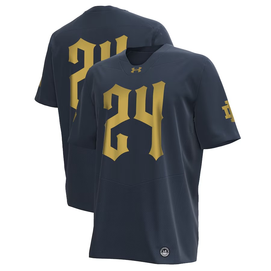Notre Dame Fighting Irish Under Armour 2024 Shamrock Series Replica Jersey - Navy - Jersey