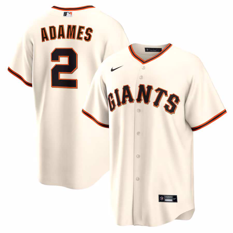 Men's San Francisco Giants Willy Adames Nike Cream Home Replica Jersey - Jersey