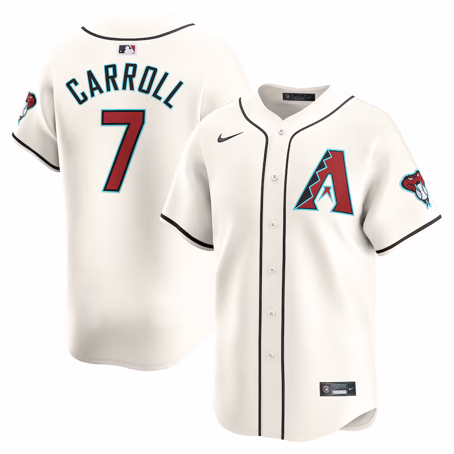 Youth Arizona Diamondbacks Corbin Carroll Nike White Home Limited Player Jersey - Jersey