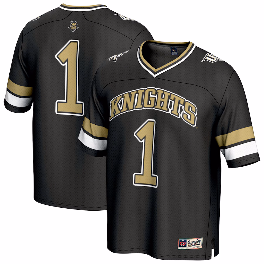 Unisex GameDay Greats #1 Black UCF Knights Lightweight Collegiate Football Fashion Jersey - Jersey