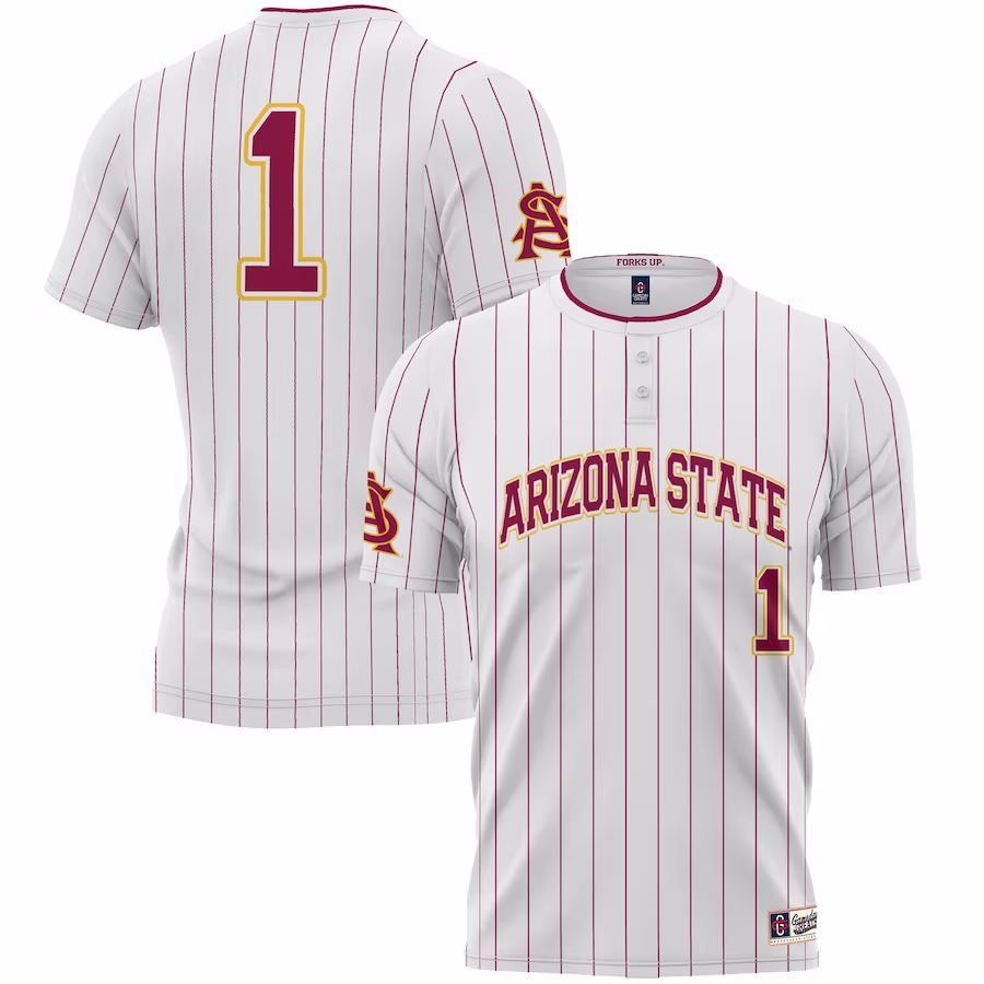 #1 Arizona State Sun Devils GameDay Greats Lightweight Softball Jersey - White - Jersey