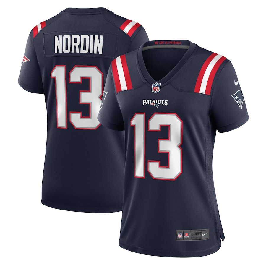 Women's New England Patriots Quinn Nordin Nike Navy Game Jersey - Jersey