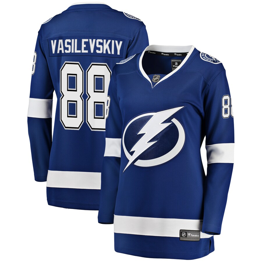 Women's Tampa Bay Lightning Andrei Vasilevskiy Fanatics Branded Blue Breakaway Player Jersey - Jersey