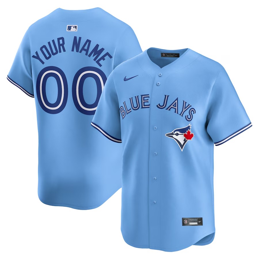 Men's Toronto Blue Jays  Nike Light Blue  Alternate Limited Custom Jersey - Jersey