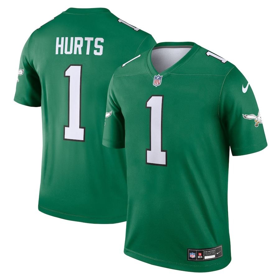 Men's Philadelphia Eagles Jalen Hurts Nike Kelly Green Alternate Legend Player Jersey - Jersey