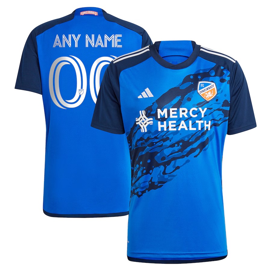 Men's FC Cincinnati adidas Blue 2023 River Kit Replica Custom Jersey - Jersey