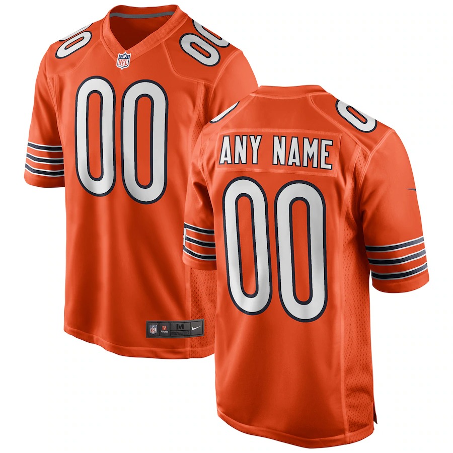 Youth Chicago Bears Nike Orange Alternate Custom Game Jersey - Jersey