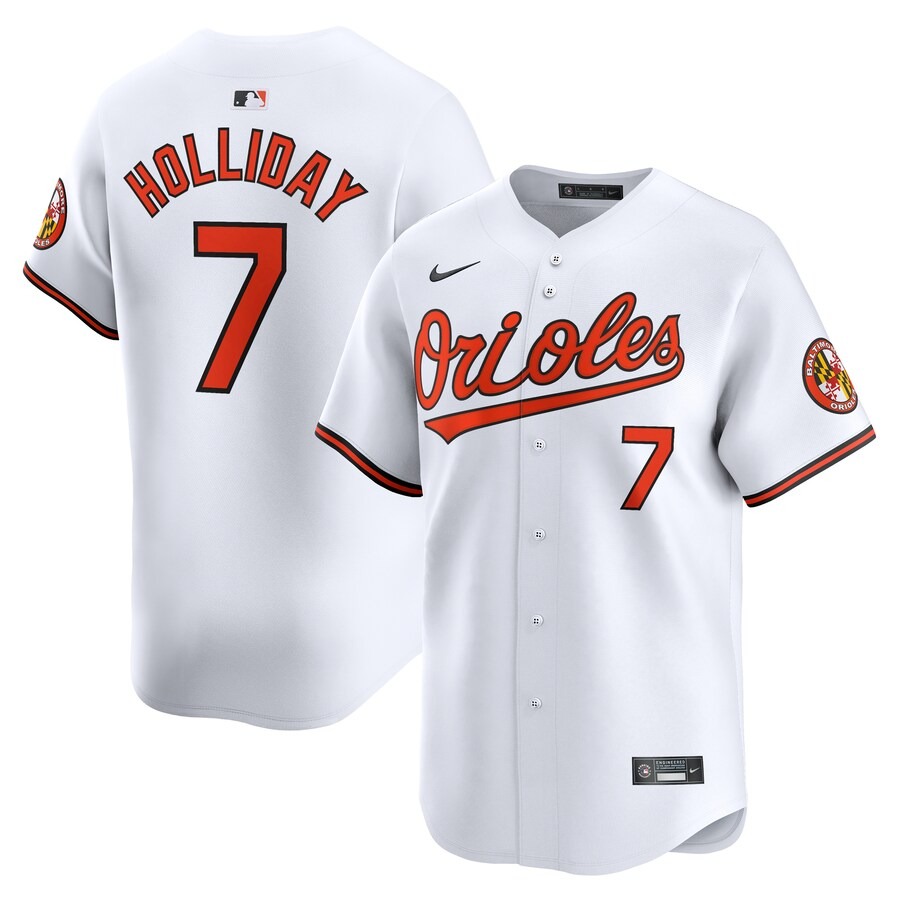 Men's Baltimore Orioles Jackson Holliday Nike White Home Limited Player Jersey - Jersey