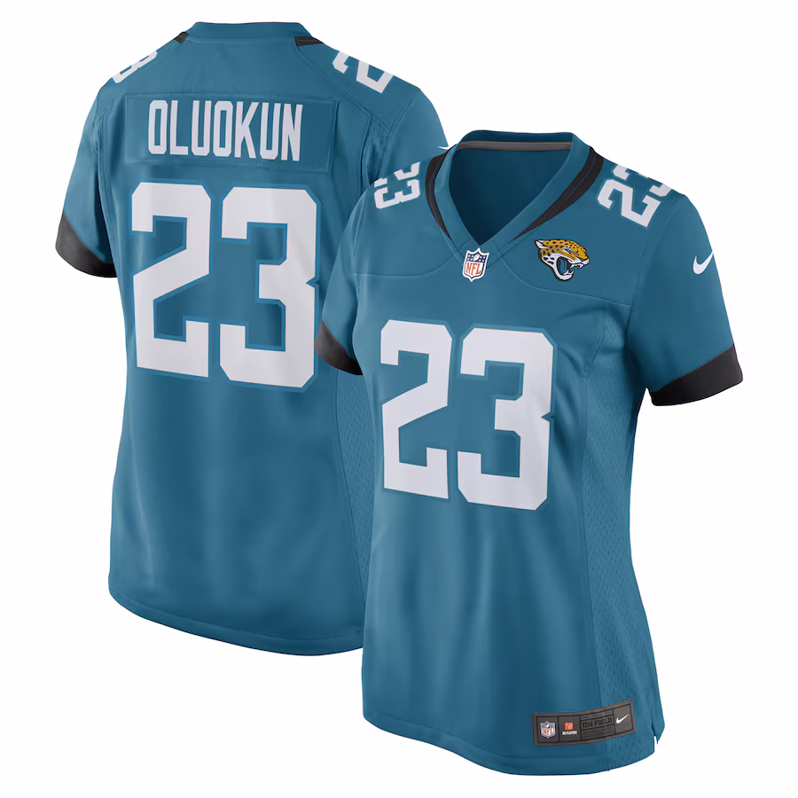 Women's Jacksonville Jaguars Foyesade Oluokun Nike Teal Game Player Jersey - Jersey