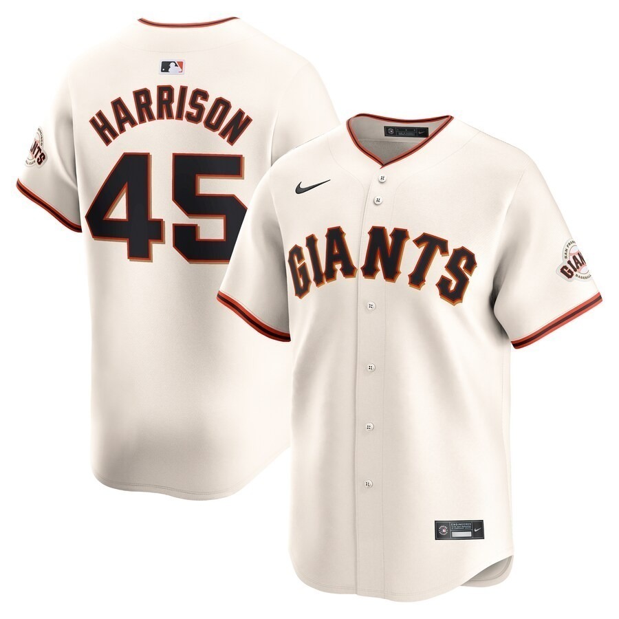Men's San Francisco Giants Kyle Harrison Nike Cream Home Limited Player Jersey - Jersey