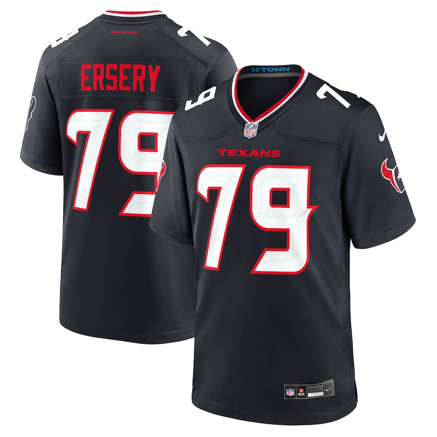 Men's Houston Texans Aireontae Ersery Nike Navy Team Game Jersey - Jersey