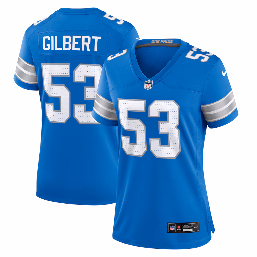 Women's Detroit Lions DaRon Gilbert Nike  Blue Game Jersey - Jersey