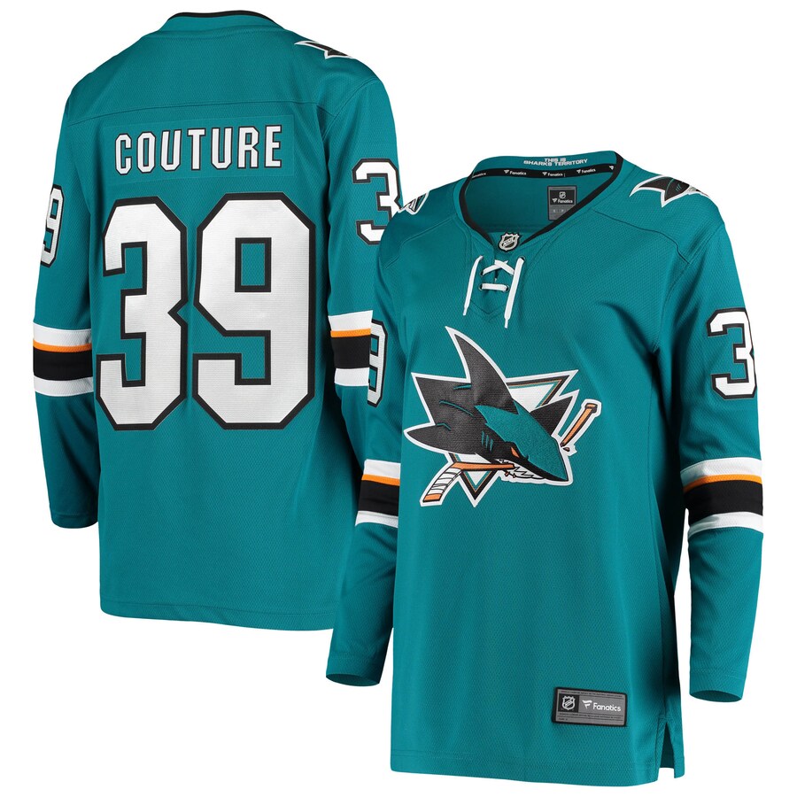 Women's San Jose Sharks Logan Couture Fanatics Branded Teal Breakaway Home Player Jersey - Jersey