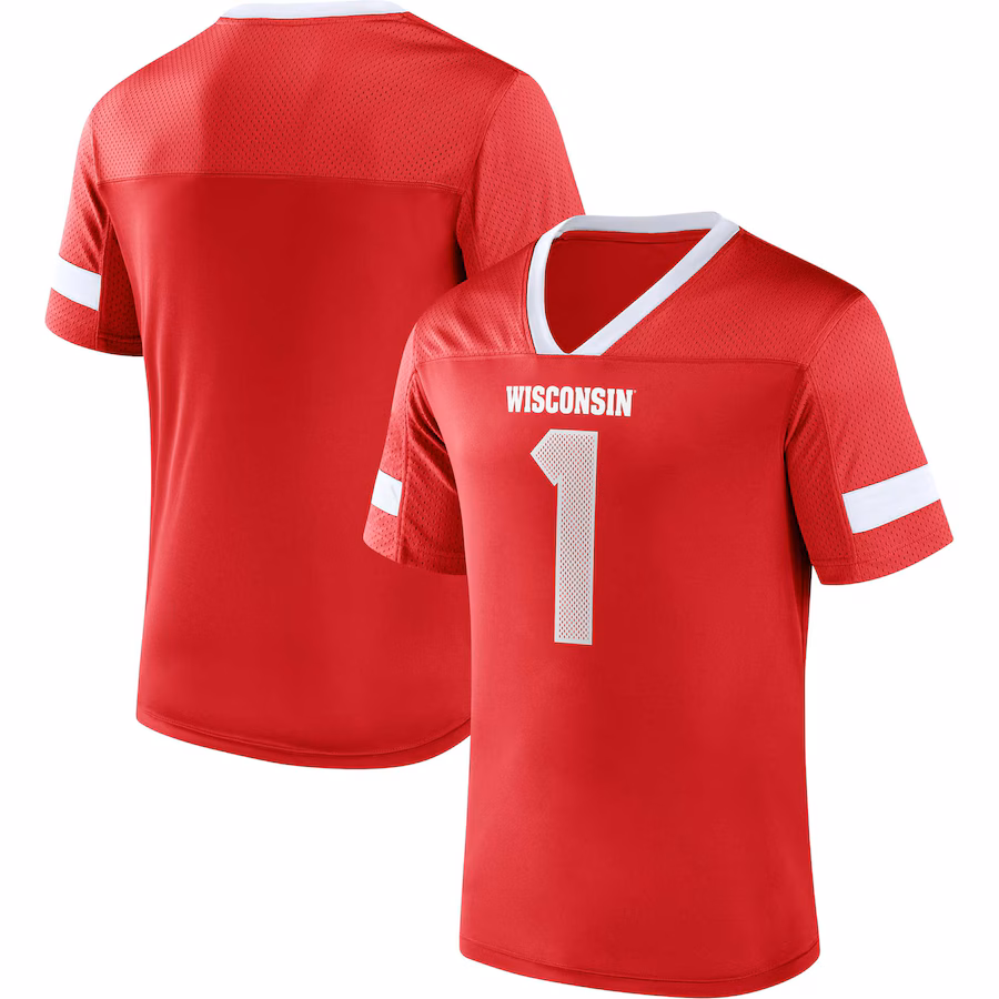 #1 Wisconsin Badgers Fanatics Kickoff Winner Replica Jersey - Red - Jersey