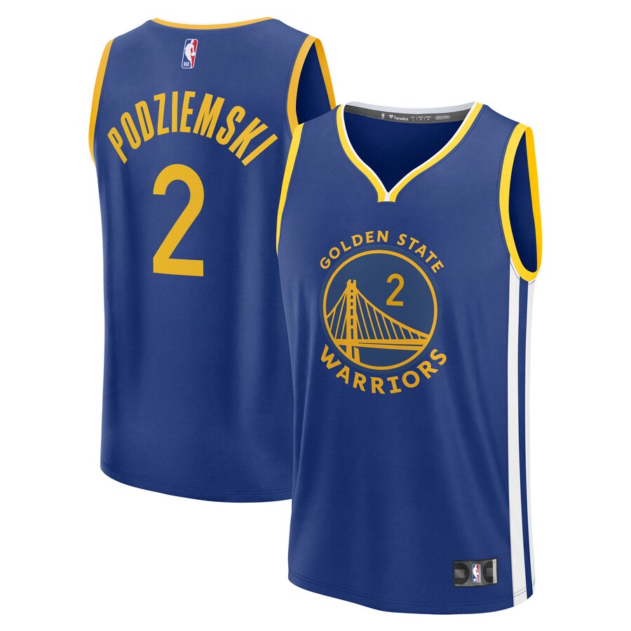Men's Golden State Warriors Brandin Podziemski Fanatics Royal Fast Break Replica Player Jersey - Icon Edition - Jersey