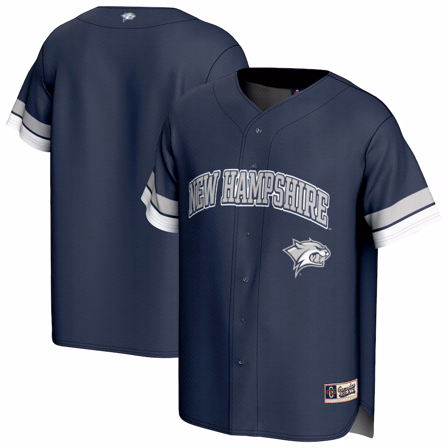 Youth GameDay Greats Navy New Hampshire Wildcats Spirit Baseball Jersey - Jersey