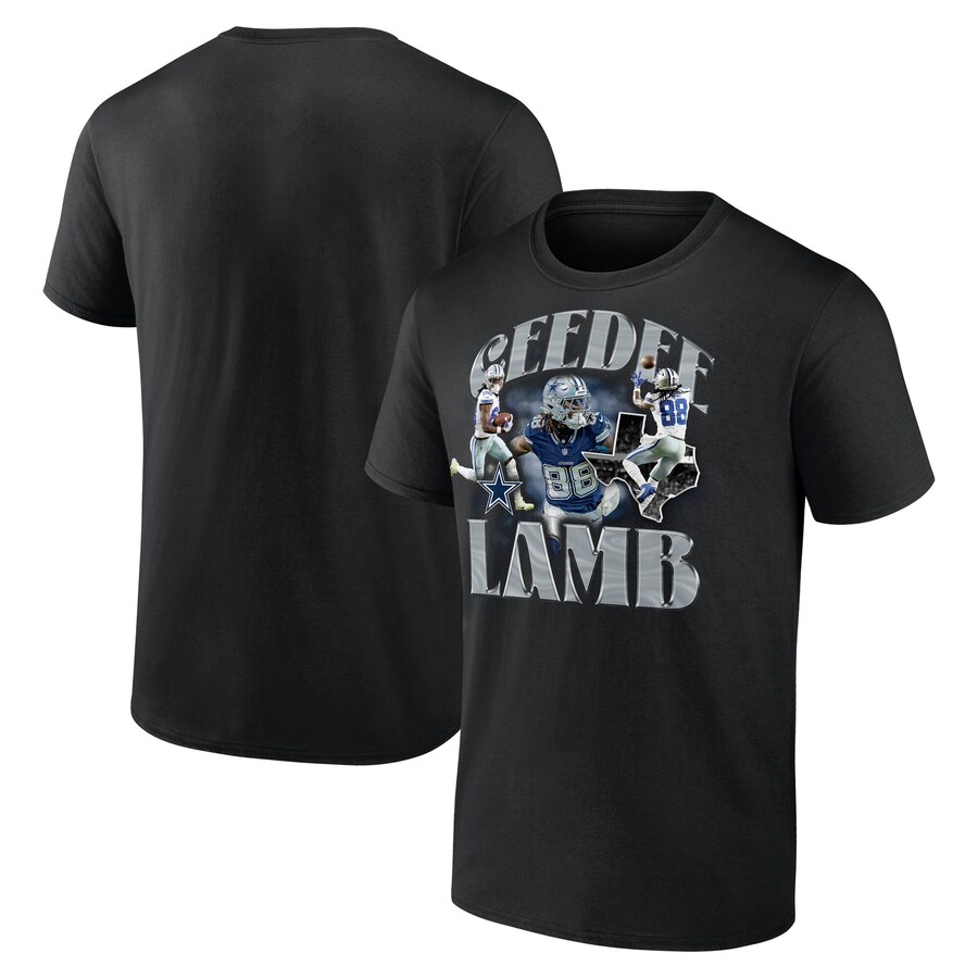 Men's Dallas Cowboys CeeDee Lamb Fanatics Black Notorious Player T-Shirt - Jersey