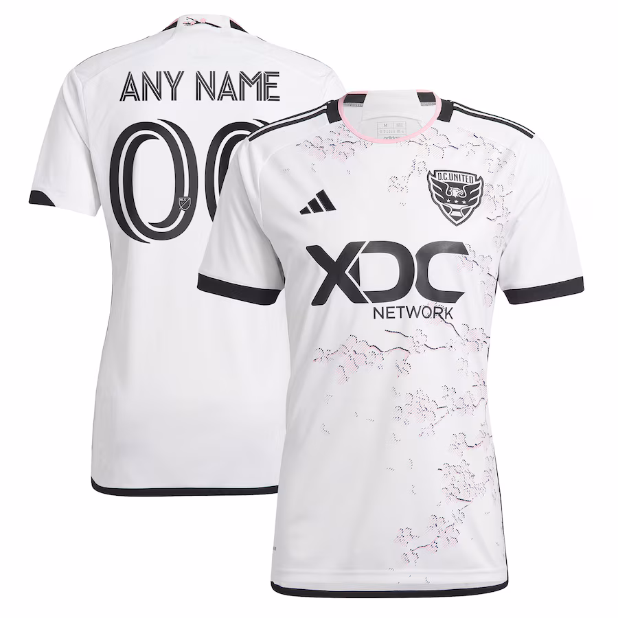 Men's D.C. United adidas White 2023 The Cherry Blossom Kit Replica Custom Jersey - Jersey
