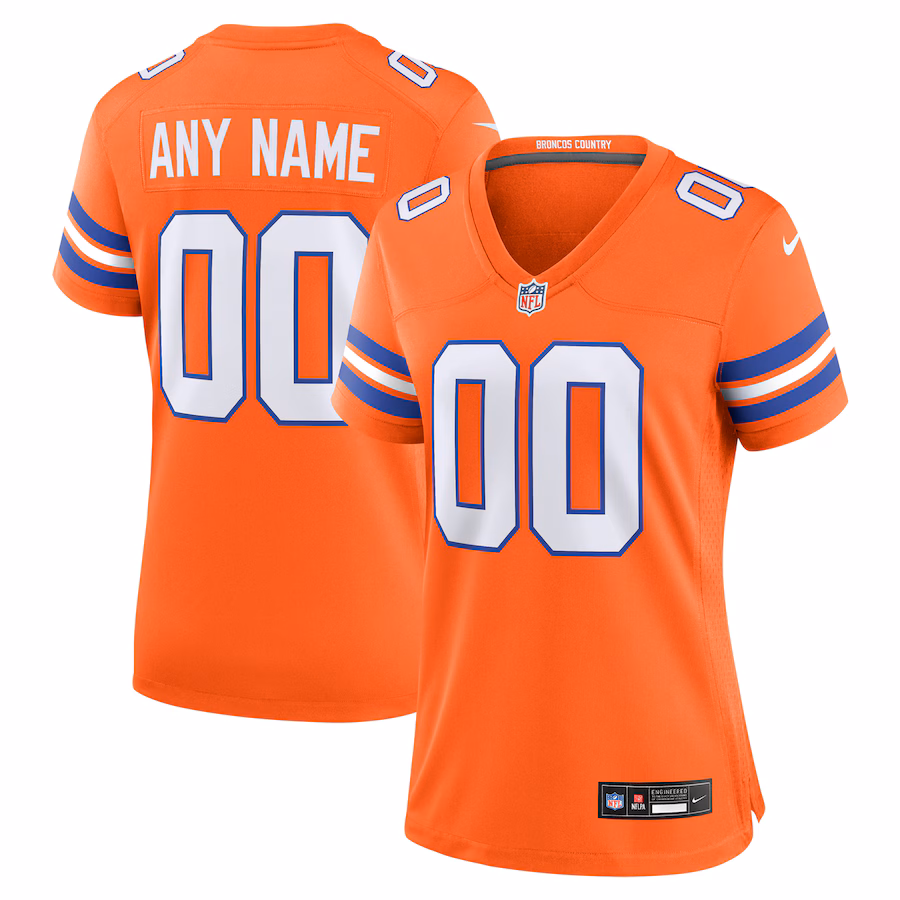 Women's Denver Broncos Nike Orange Mile High Collection 1977 Throwback Custom Game Jersey - Jersey