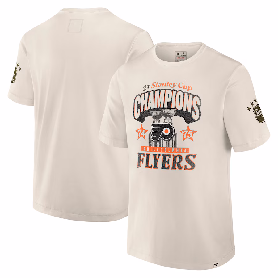 Men's Philadelphia Flyers Fanatics White Decades Collection Timeless T-Shirt - Jersey