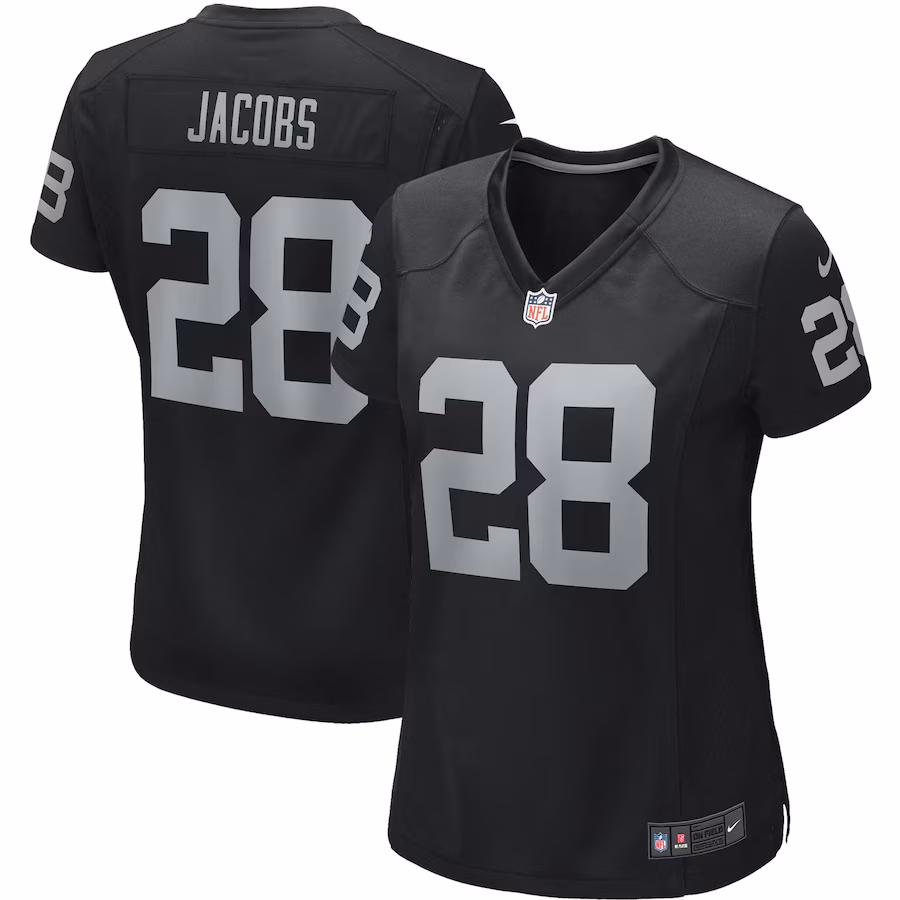 Women's Las Vegas Raiders Josh Jacobs Nike Black Game Player Jersey - Jersey
