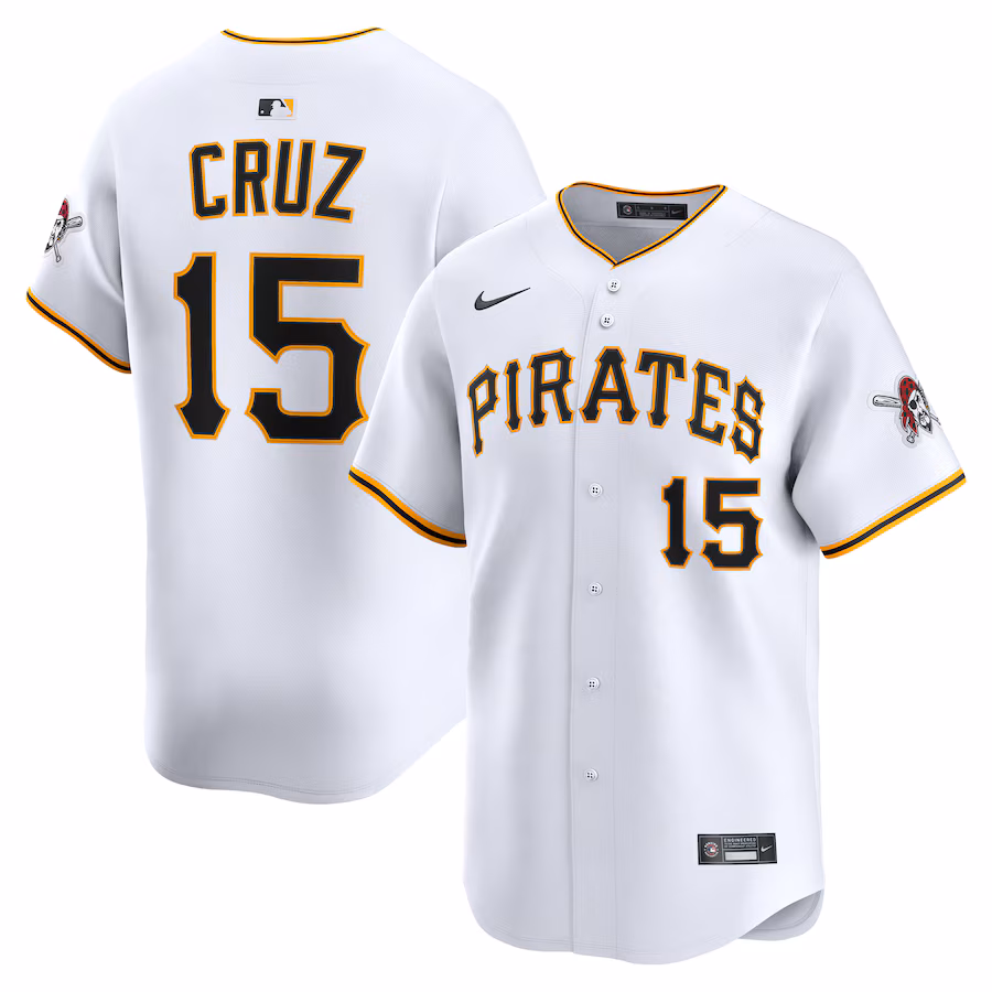 Men's Pittsburgh Pirates Oneil Cruz Nike White Alternate Limited Player Jersey - Jersey