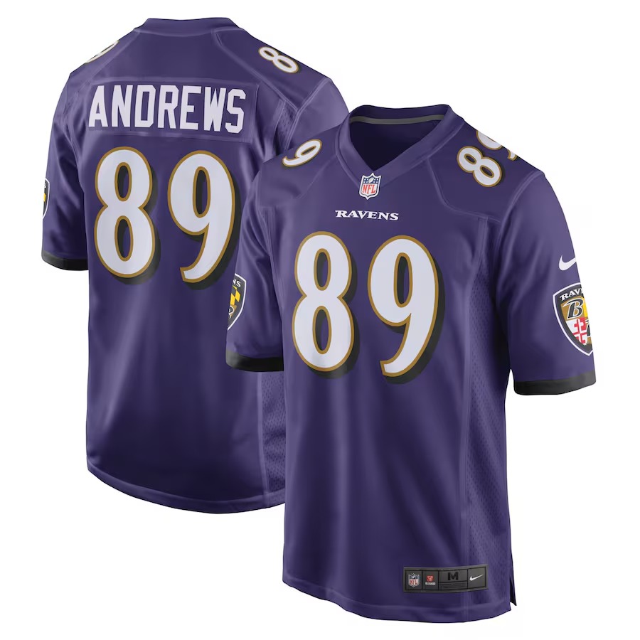 Men's Baltimore Ravens Mark Andrews Nike Purple Game Team Jersey - Jersey