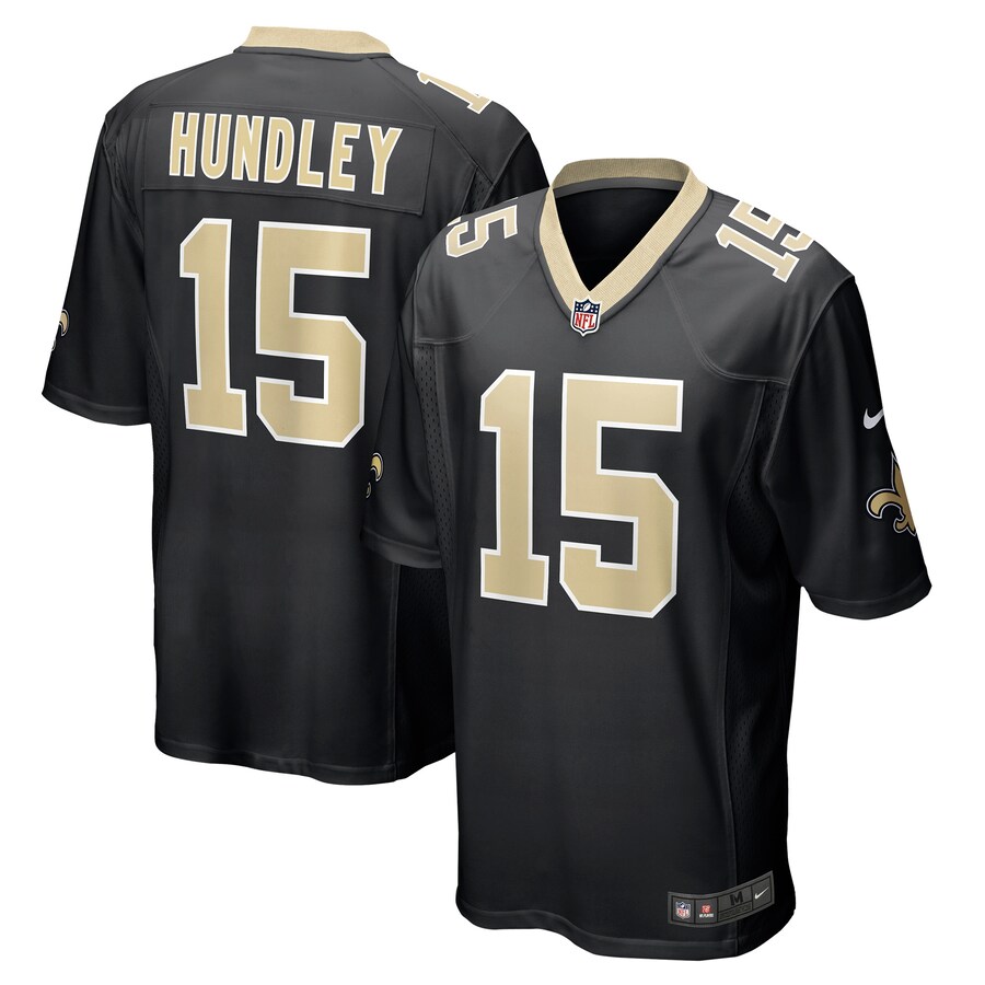 Men's New Orleans Saints Brett Hundley Nike Black Game Player Jersey - Jersey