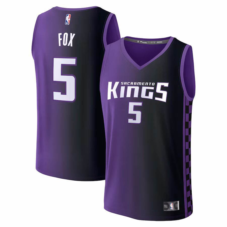 Youth Sacramento Kings De'Aaron Fox Fanatics Purple Fast Break Replica Player Jersey - Statement Edition - Jersey