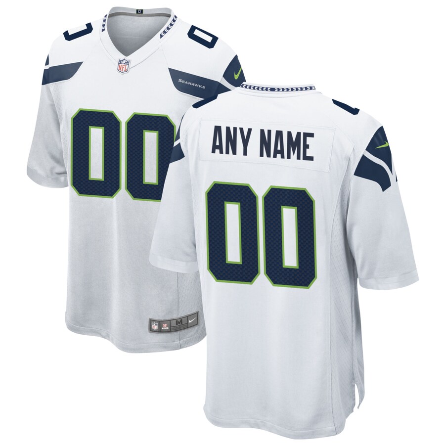 Men's Seattle Seahawks Nike White Custom Game Jersey - Jersey