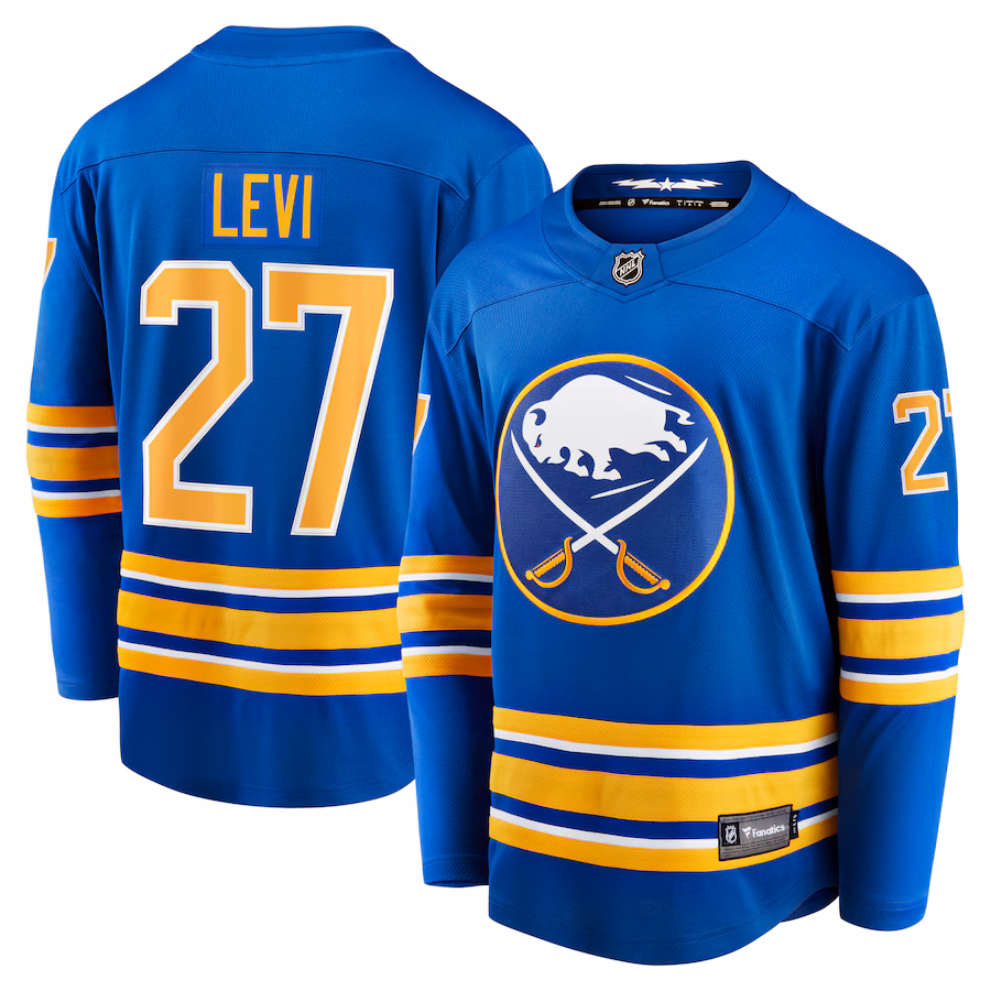 Men's Buffalo Sabres Devon Levi Fanatics Royal Home Breakaway Jersey - Jersey