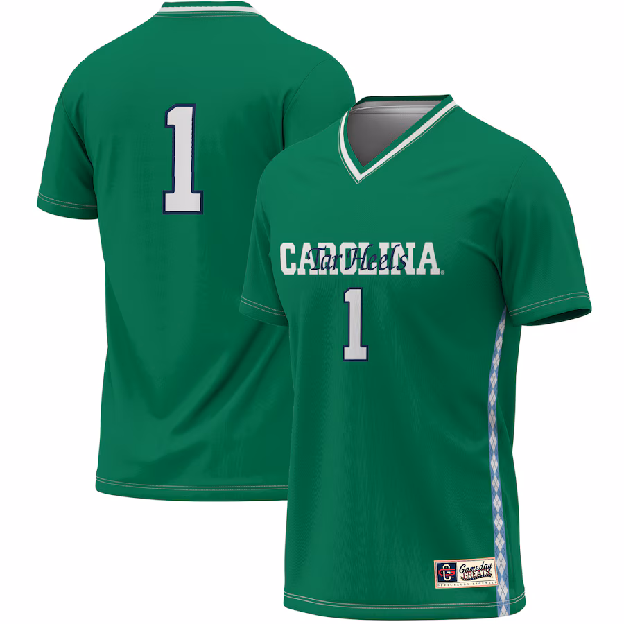 Unisex GameDay Greats #1 Green North Carolina Tar Heels Women's Soccer Lightweight Fashion Goalie Jersey - Jersey
