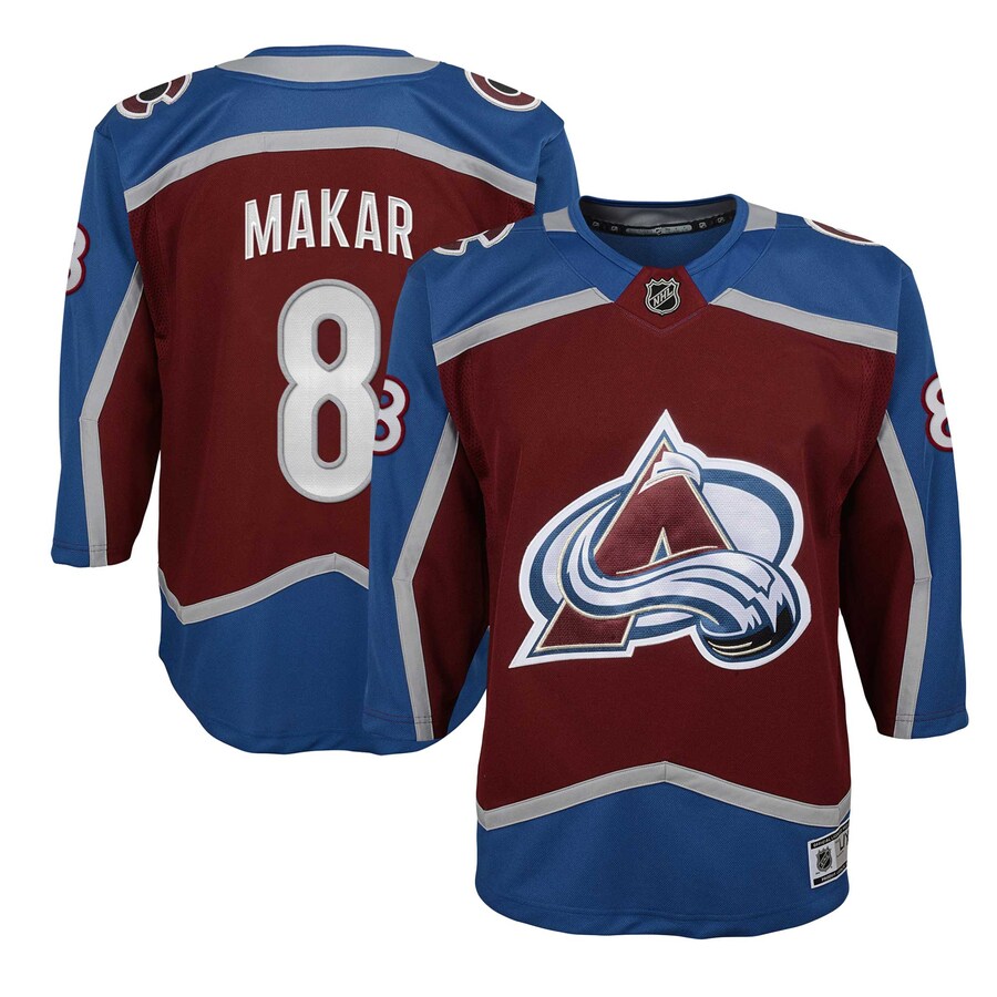 Youth Colorado Avalanche Cale Makar Burgundy Home Premier Player Jersey - Jersey