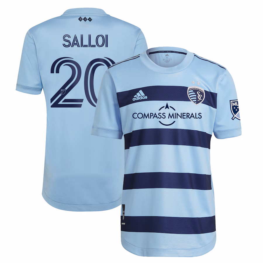 Men's Sporting Kansas City Daniel Salloi adidas Light Blue 2021 Primary Authentic Player Jersey - Jersey