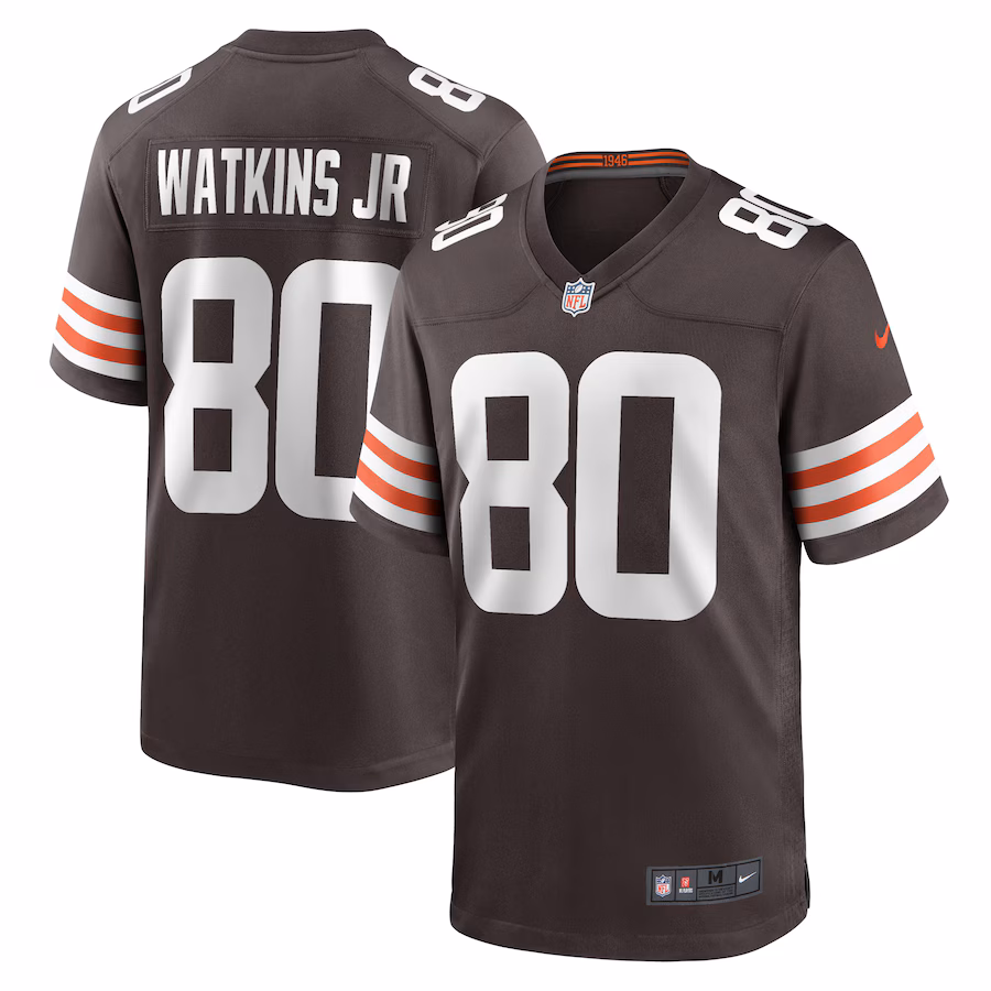 Men's Cleveland Browns Austin Watkins Jr. Nike  Brown Team Game Jersey - Jersey