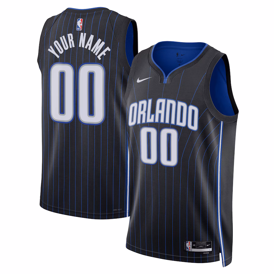 Unisex Orlando Magic Nike Black Swingman Custom Jersey - Icon Edition - Jersey