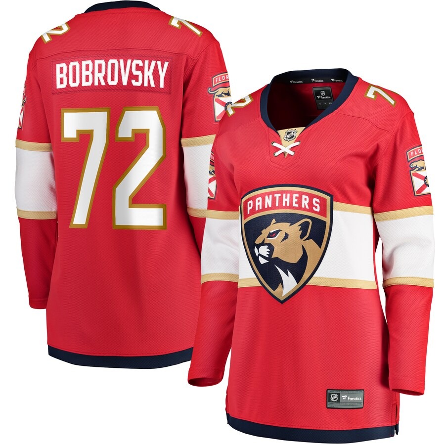 Women's Florida Panthers Sergei Bobrovsky Fanatics Branded Red Home Breakaway Jersey - Jersey