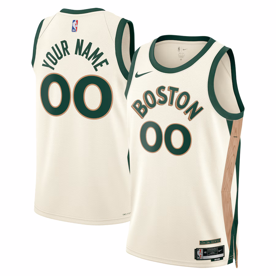 Unisex Boston Celtics Nike White 2023/24 Custom Swingman Jersey - City Edition - Jersey