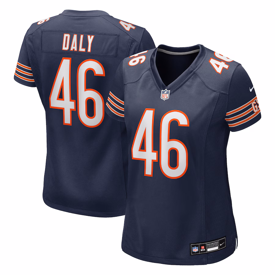 Women's Chicago Bears Scott Daly Nike Navy Team Game Jersey - Jersey